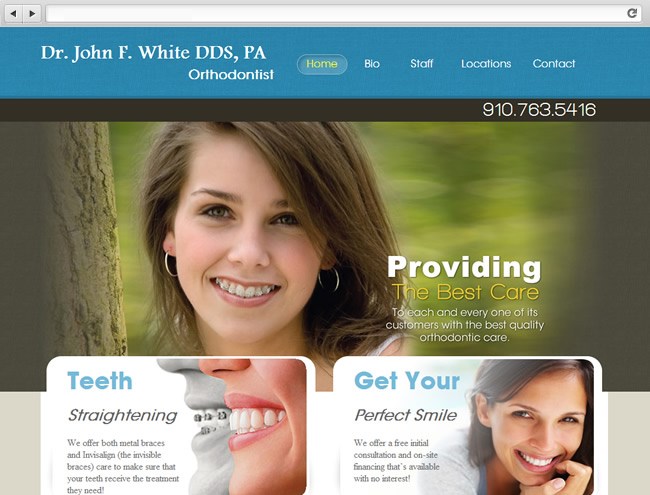 John F White DDS - Dental Web Design
