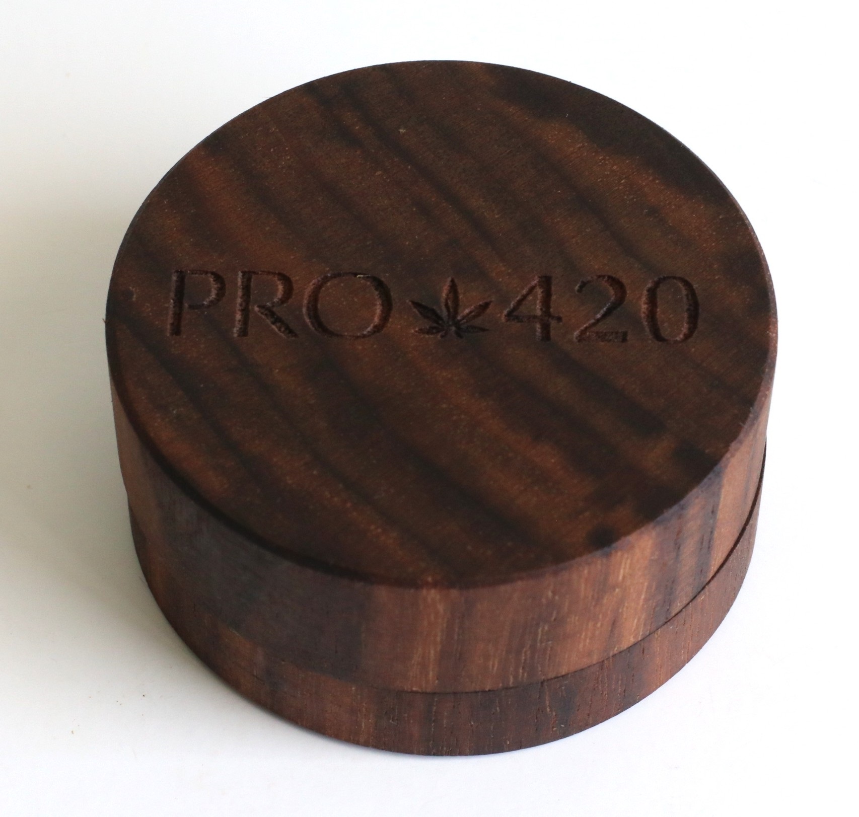PRO420 Walnut Wood Grinder- 2 Piece simple easy to use herb grinder