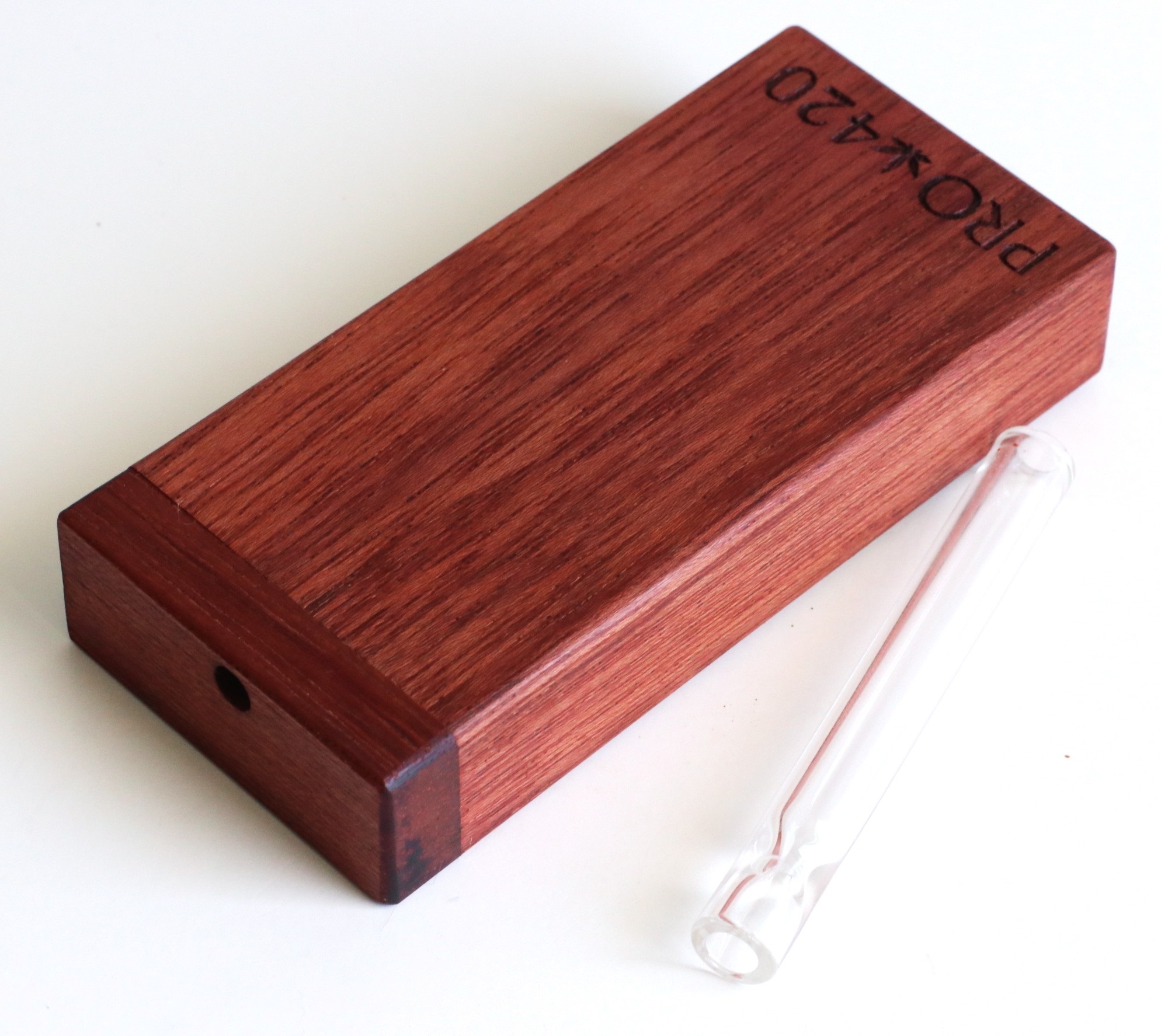Purple Heart Wood Dugout-PRO420- Premium Stash Box with One Hitter & Stash Cleaner