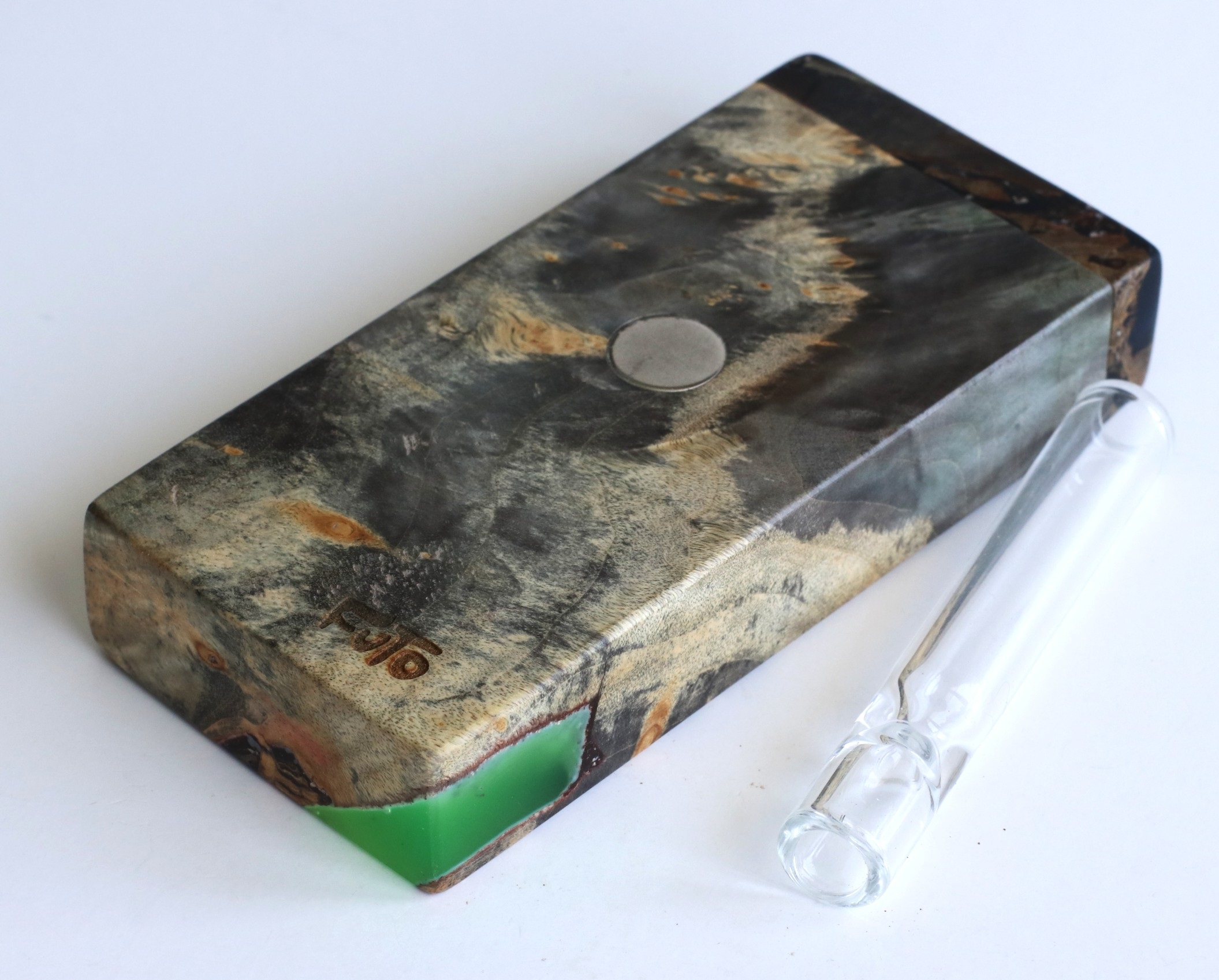 Galaxy Burl Futo Stash Box- Out of this World Wood Dugout- 4" Burled Wood- Best Quality