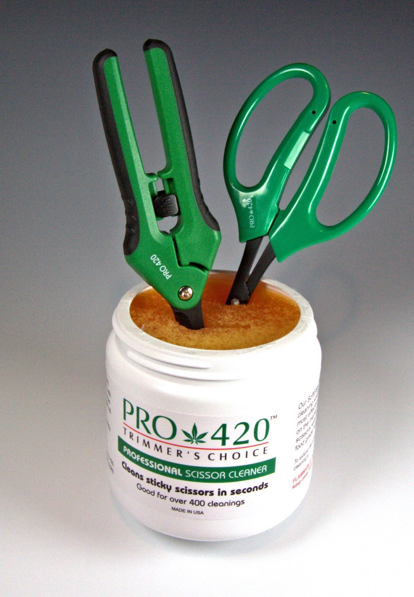 Professional Trim Kit-Fine Trim Scissors-Spring Loaded Scissors-Sticky Scissor Cleaning Solution-Bundle - PRO 420 Scissors and Cleaning Solution