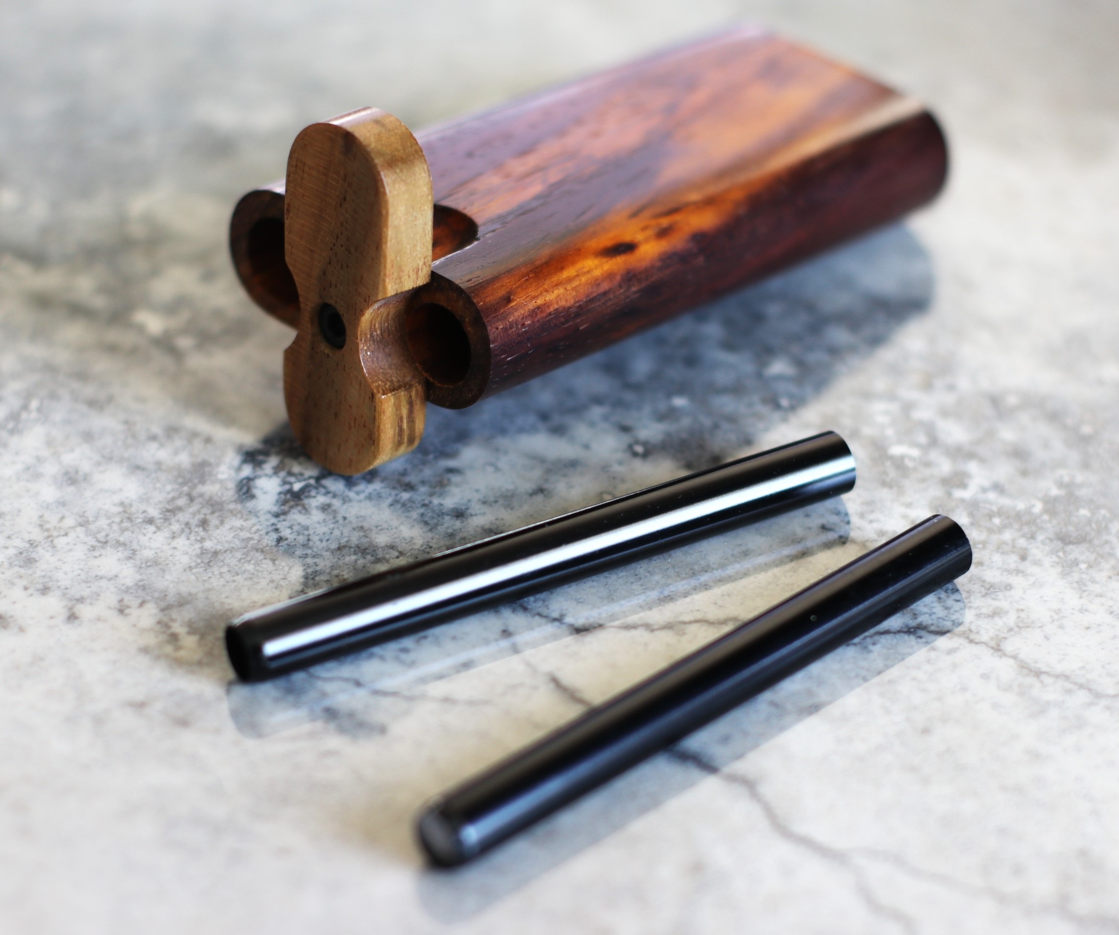 3" Straight Black One Hitter Pipes - 3' Straight Black One Hitter Pipe