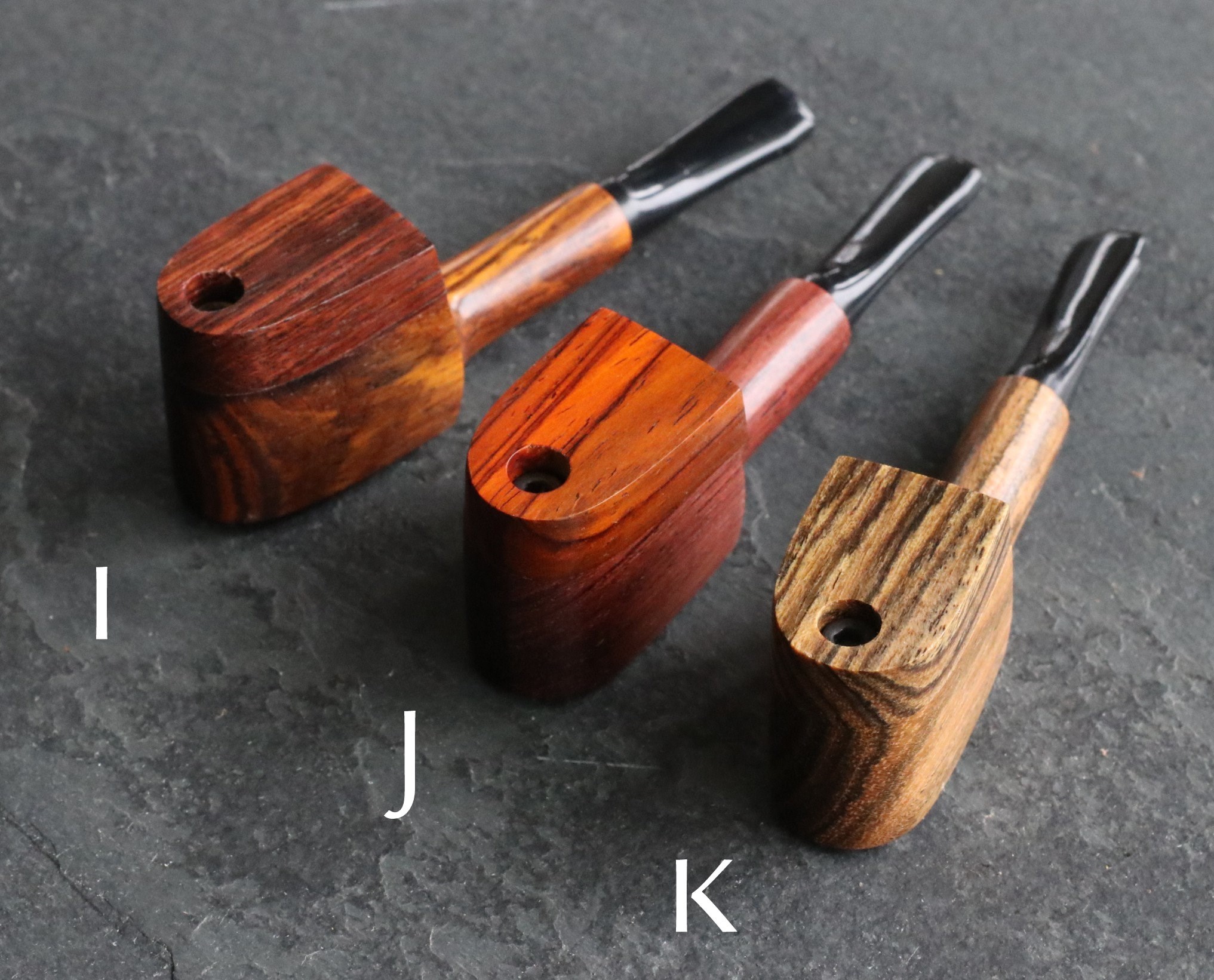 3.25" Handcrafted Exotic Wood Pipe with Swivel Lid-MUPCAP- American Made Pipe - Exotic Wood Pipe