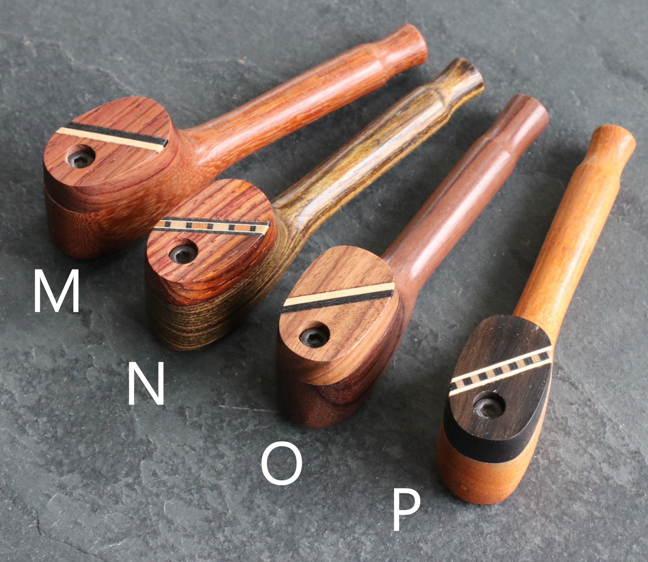 3.5" Exotic Wood Pipe- Z4 SWIVEL INLAY American Crafted Smoking Pipe
