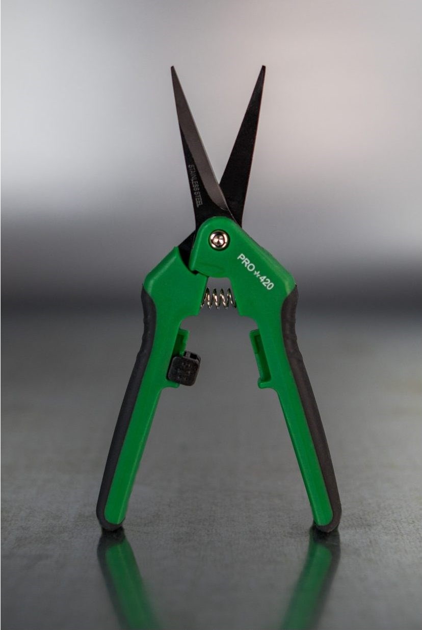 PRO 420 Spring Loaded Scissors- 2 Pack of Professional Trimming Scissors - Bud Trimming Scissors