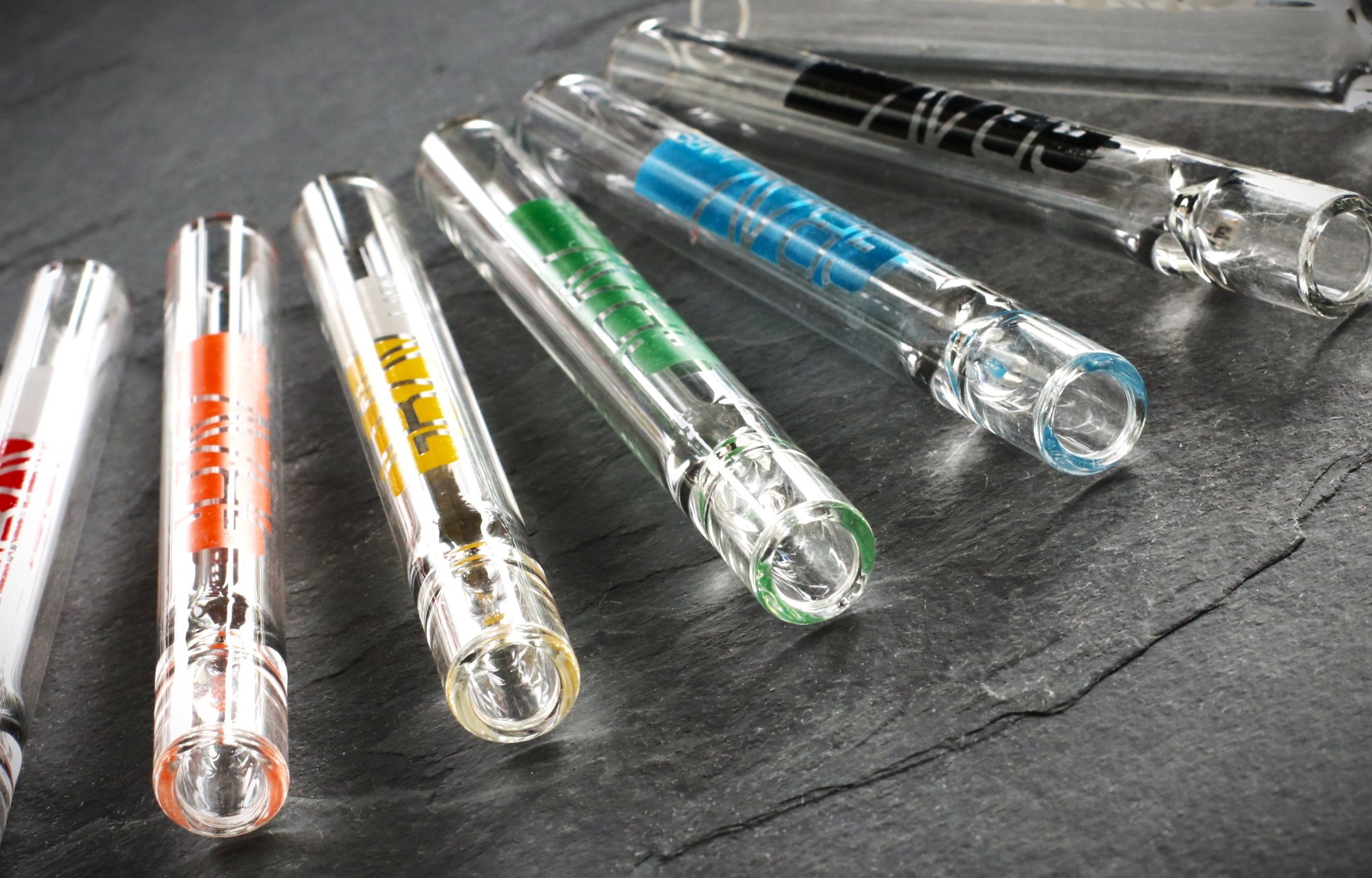 4" GRAV Glass One Hitters- Multiple colors- Solid Multi Hitter Pipe - 4.5' Glass One Hitter PIpes