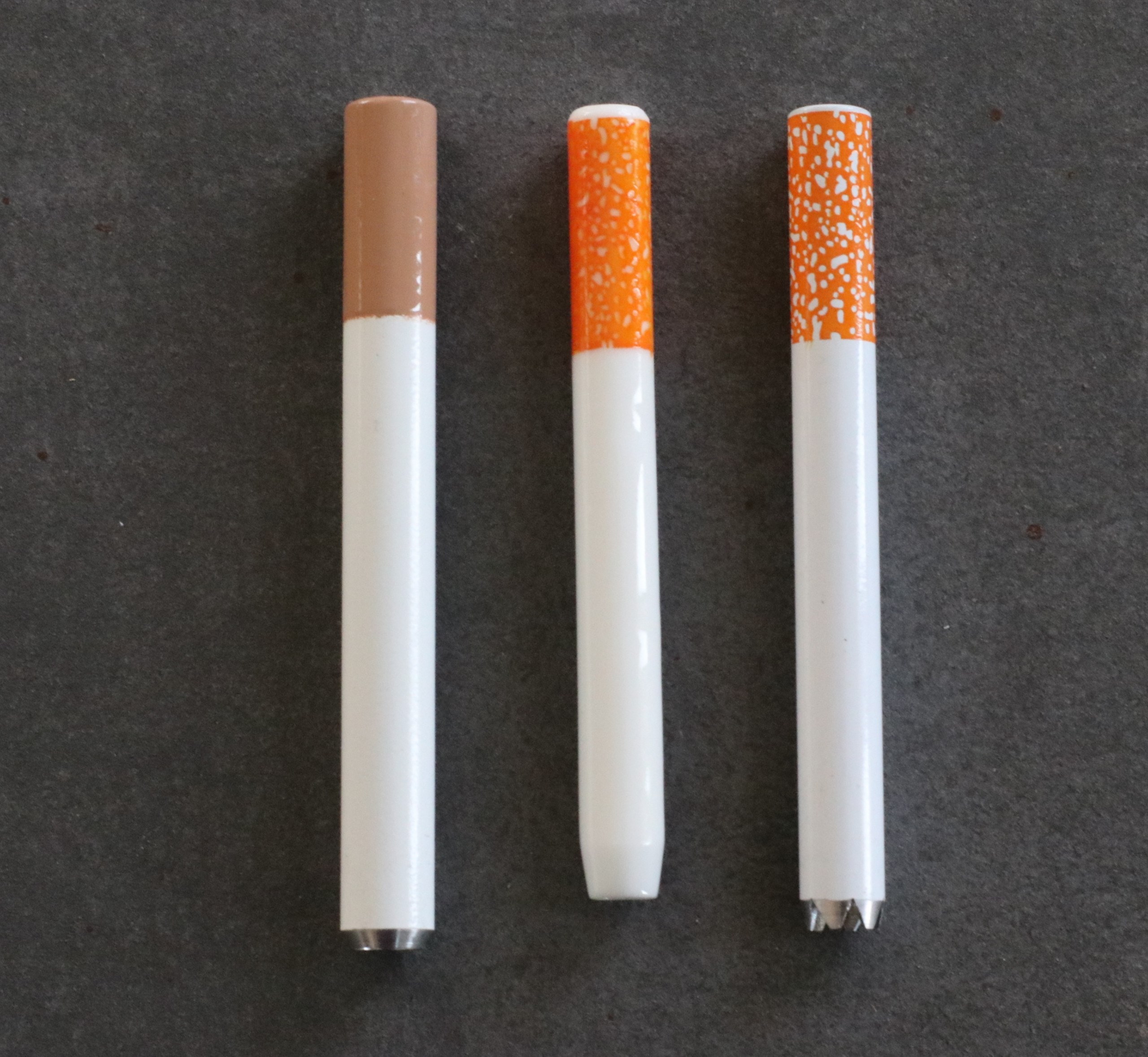 2" & 3" One Hitter Gift Pack- Ceramic, Grinder Tip and Metal One Hitters - 6' Glass Bubbler-Smoking Pipe