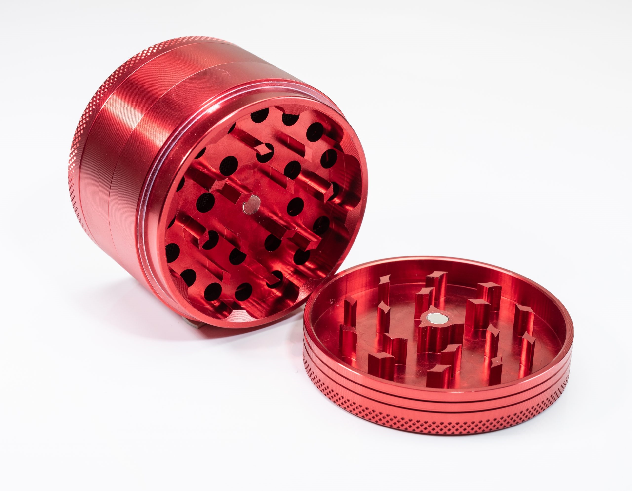 2.5" Red 4 pc Professional Herb Grinder