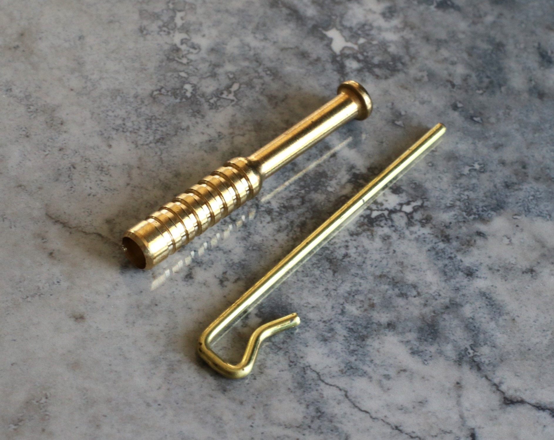 2" One Hitter Pipes- Brass & Exotic Wood Pipes for 3" Dugouts - Brass One Hitter Pipe