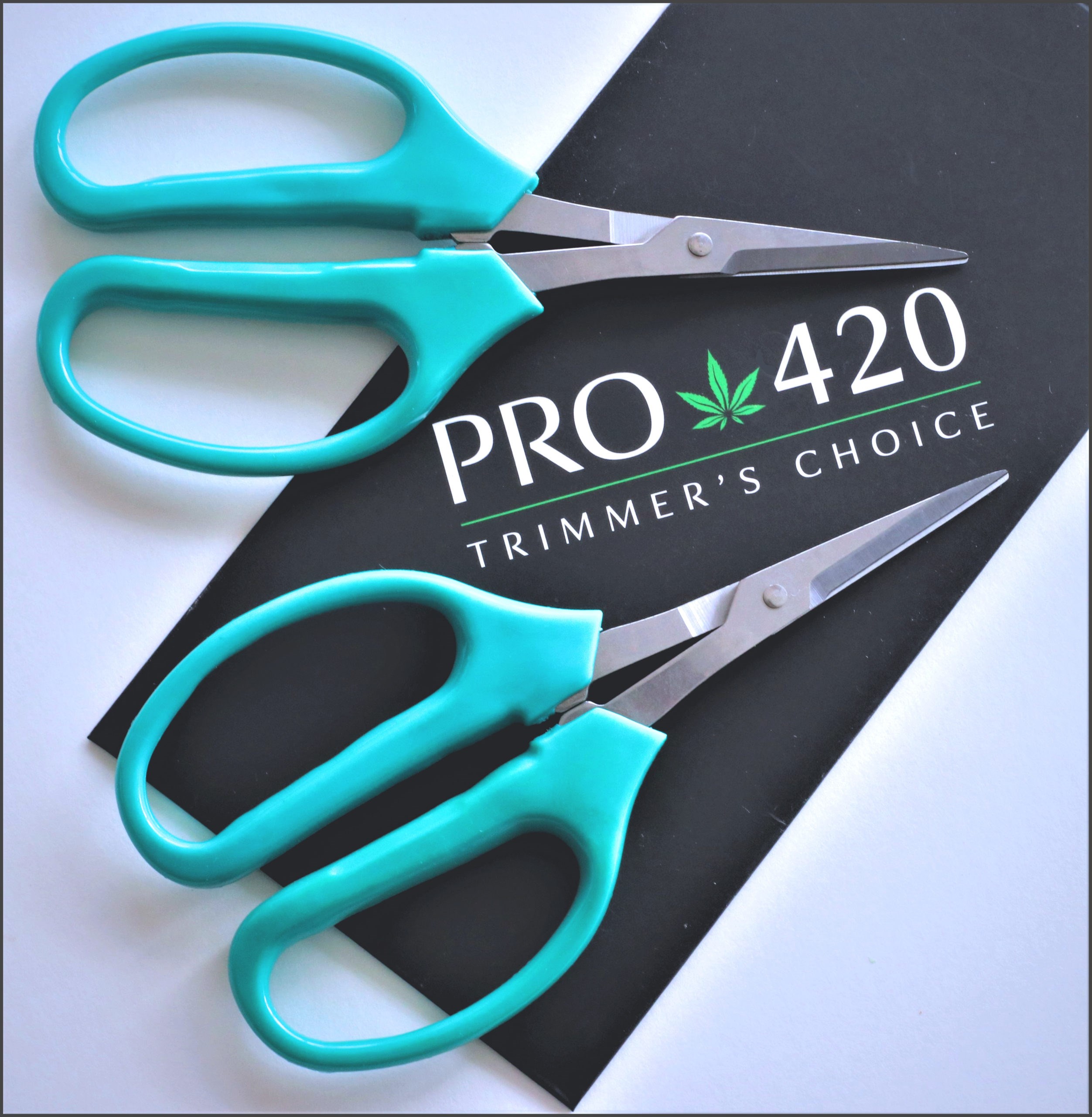 PRO 420 Classic Silver Scissors- 2 Pack- Harvest Scissors- Trim-Manicure-Professional Grade Scissors