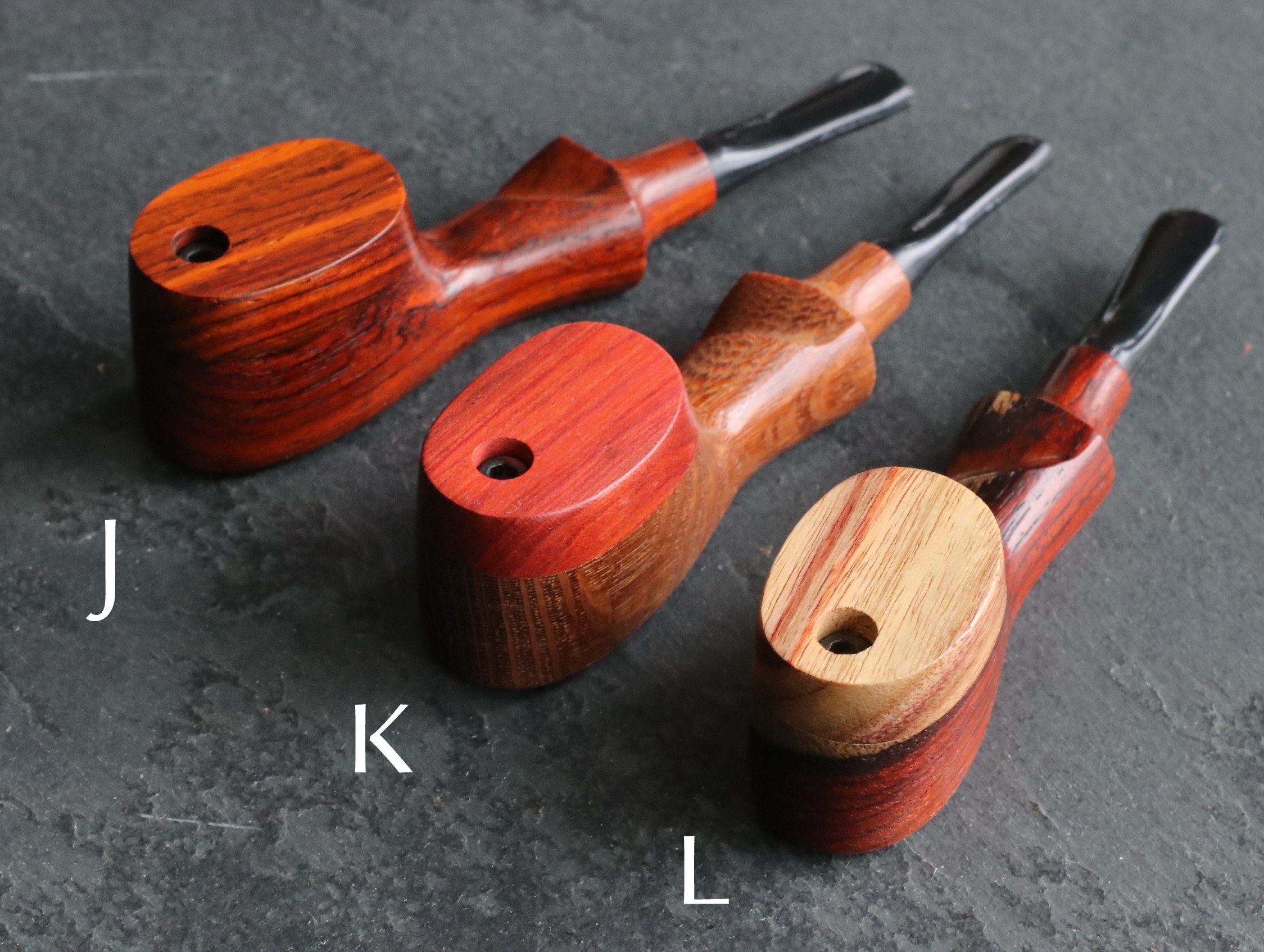 4" Exotic Wood Pipe-L34 ETCH BODY- Swivel Lid- Perfect Gift for Smokers - Exotic Wood Pipe
