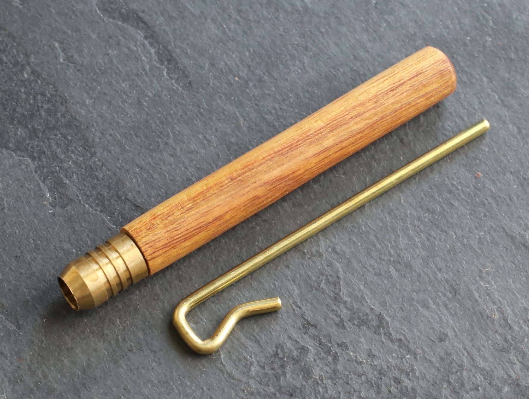 3" Exotic Wood One Hitter Pipes- Crafted Hardwood pipe with Brass Bowl - 3' Exotic Wood Pipes