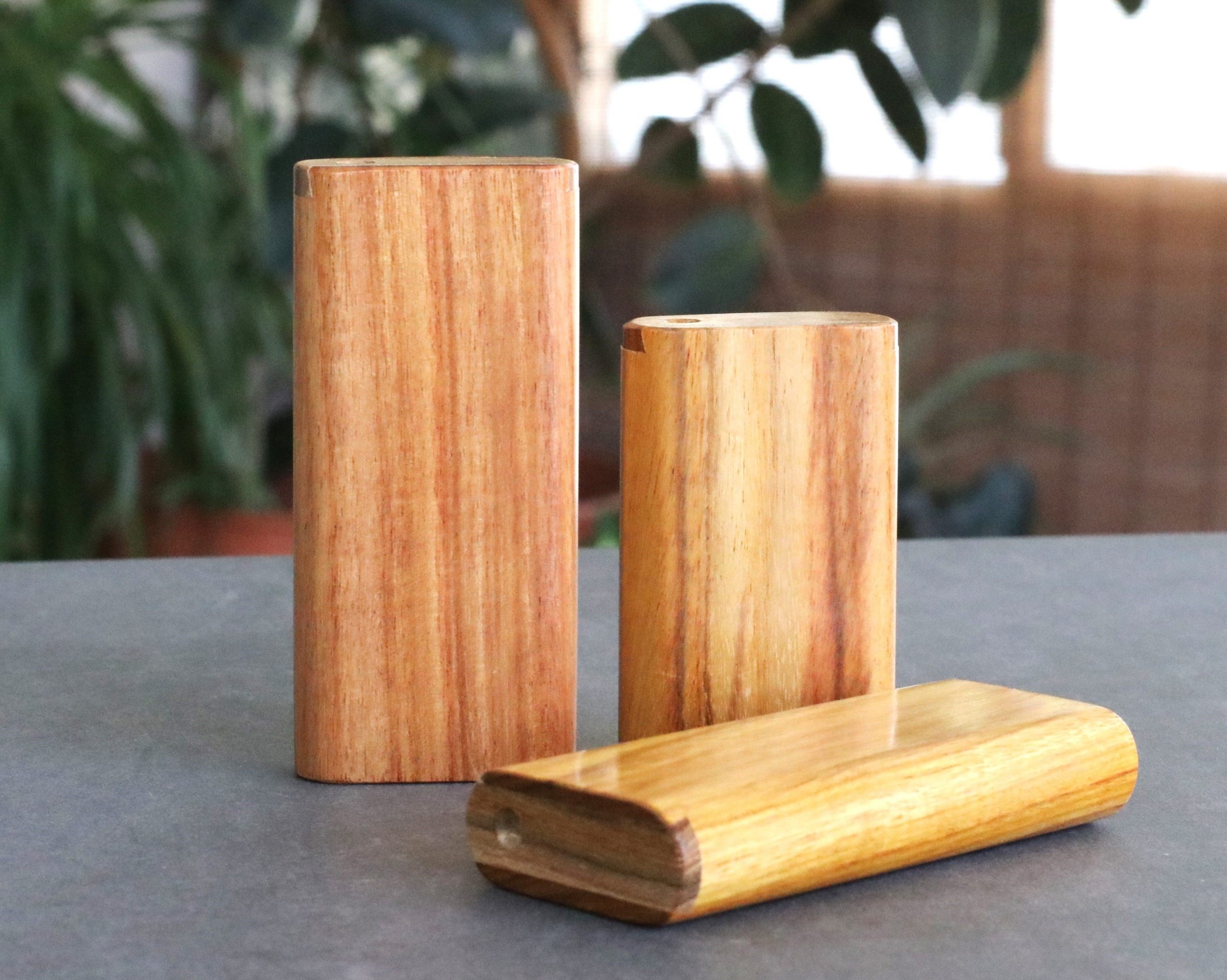 3" & 4" Mahogany Slider Lid Dugouts & One Hitter- Slider Lid- Classy Gift for Smokers - Mahogany Slider Lid Dugout