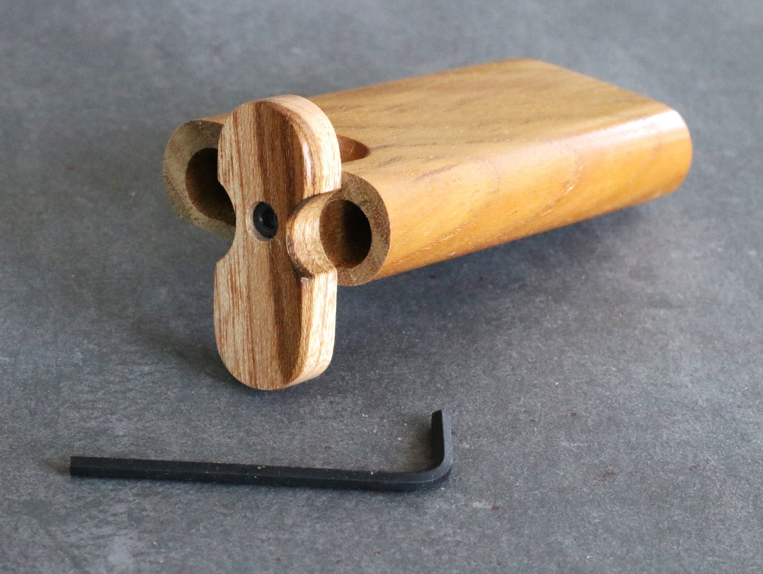 Teak Swivel Lid Dugouts with One Hitter Bats- Handcrafted Functional Art - Teak Swivel Lid Dugout
