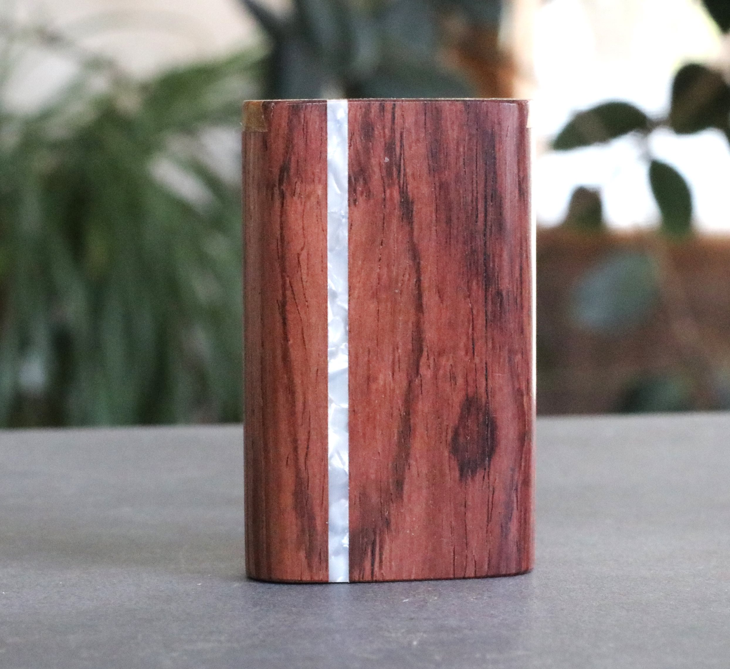 Honduras Slider Lid Dugout with Pearl Inlay and Special One Hitter - Honduras Pearl inlay Dugout