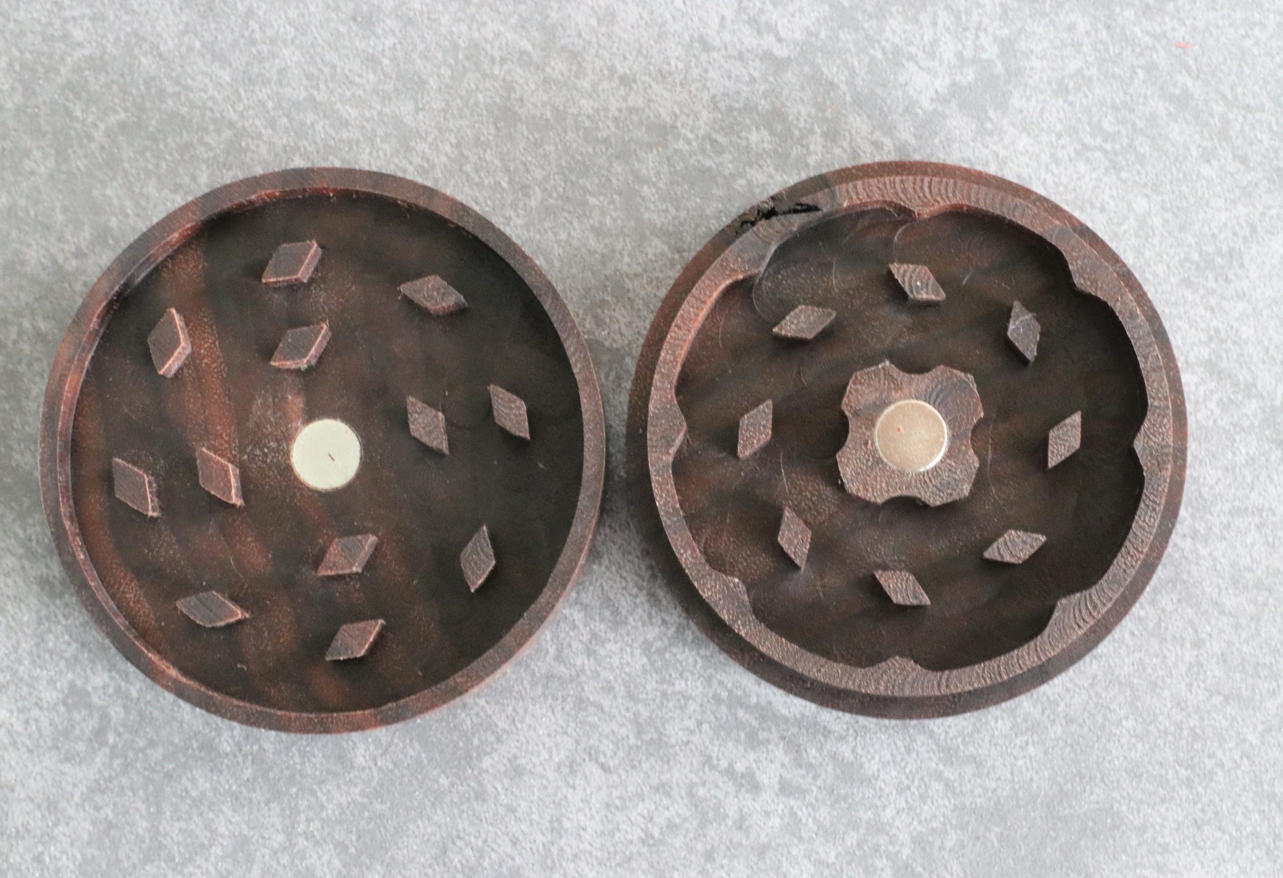 Futo Walnut Wood Grinder- 2 Piece simple easy to use herb grinder