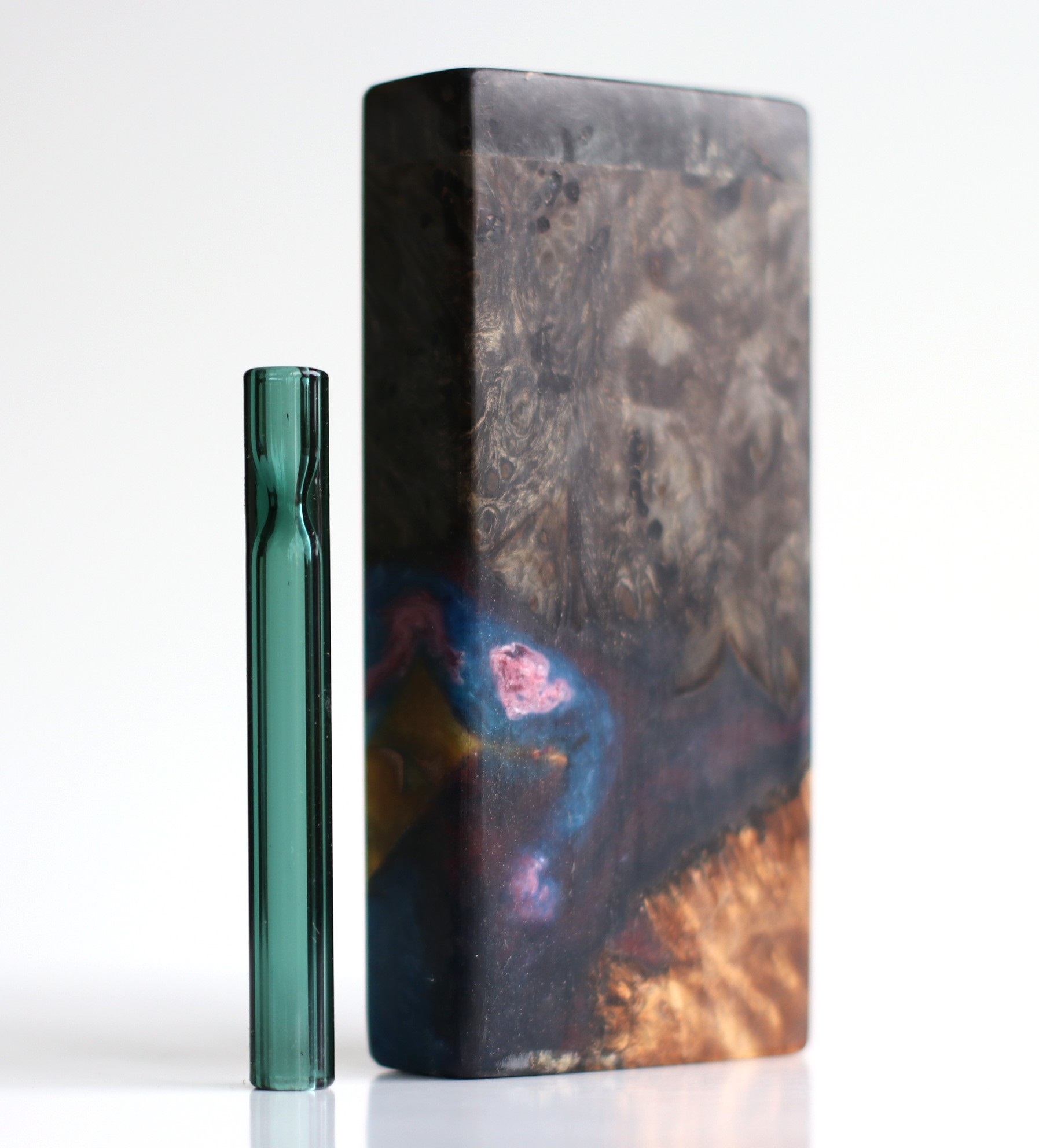 Galaxy Burl Futo Stash Box- Out of this World Wood Dugout- 4" Burled Wood- Best Quality - Galaxy Burl Futo Dugout