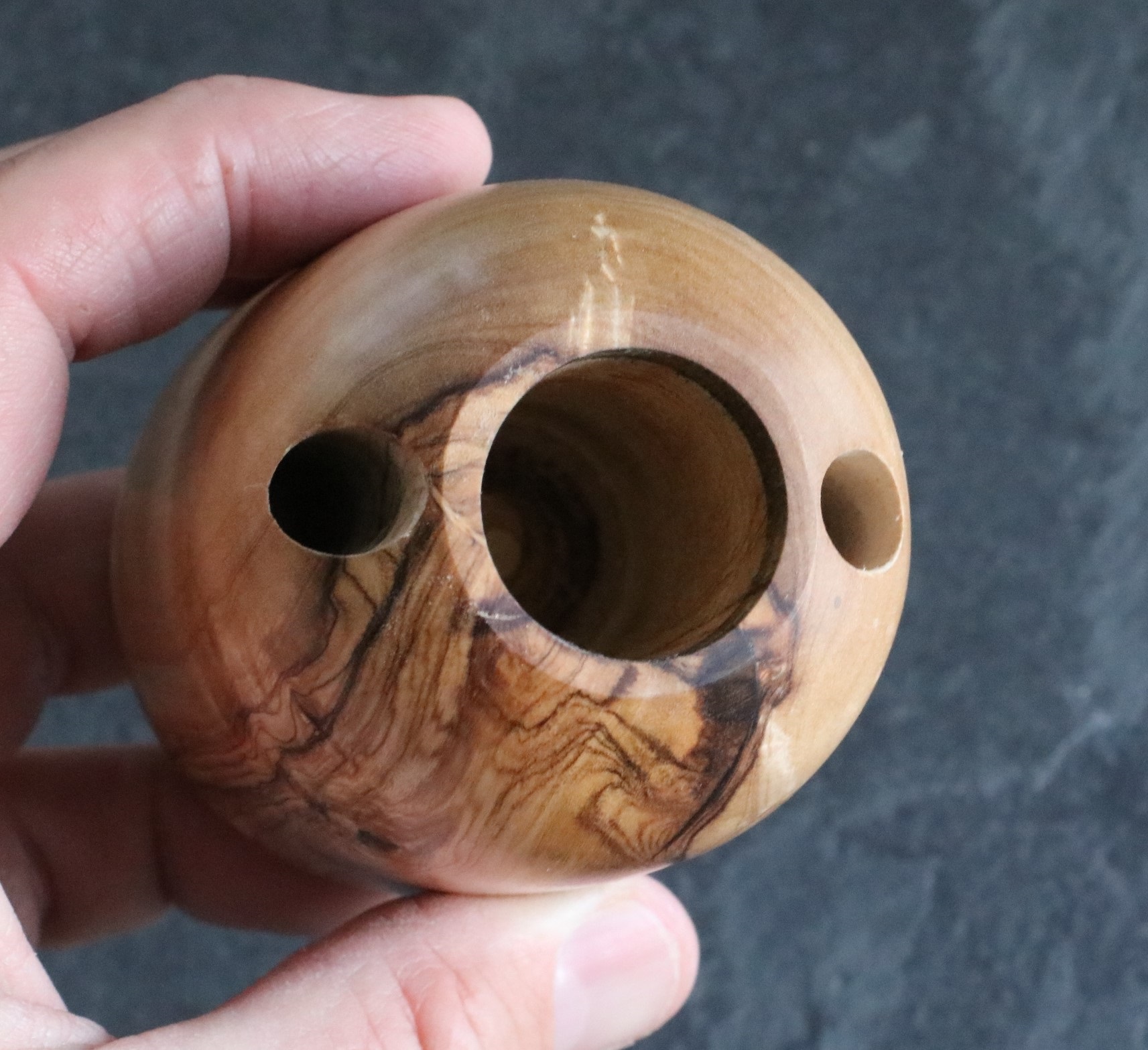 Olive Wood Tabletop Dugout- One Hitter Stash Box- Smoker's Gift