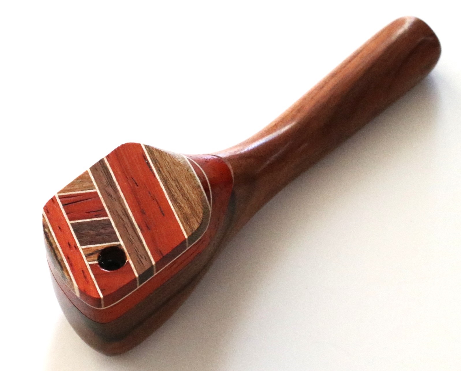 Exotic Wood Swivel Lid Pipe-TP26LT-4"-American Handcrafted Smoking Pipe - Crafted Wood Smoking Pipes