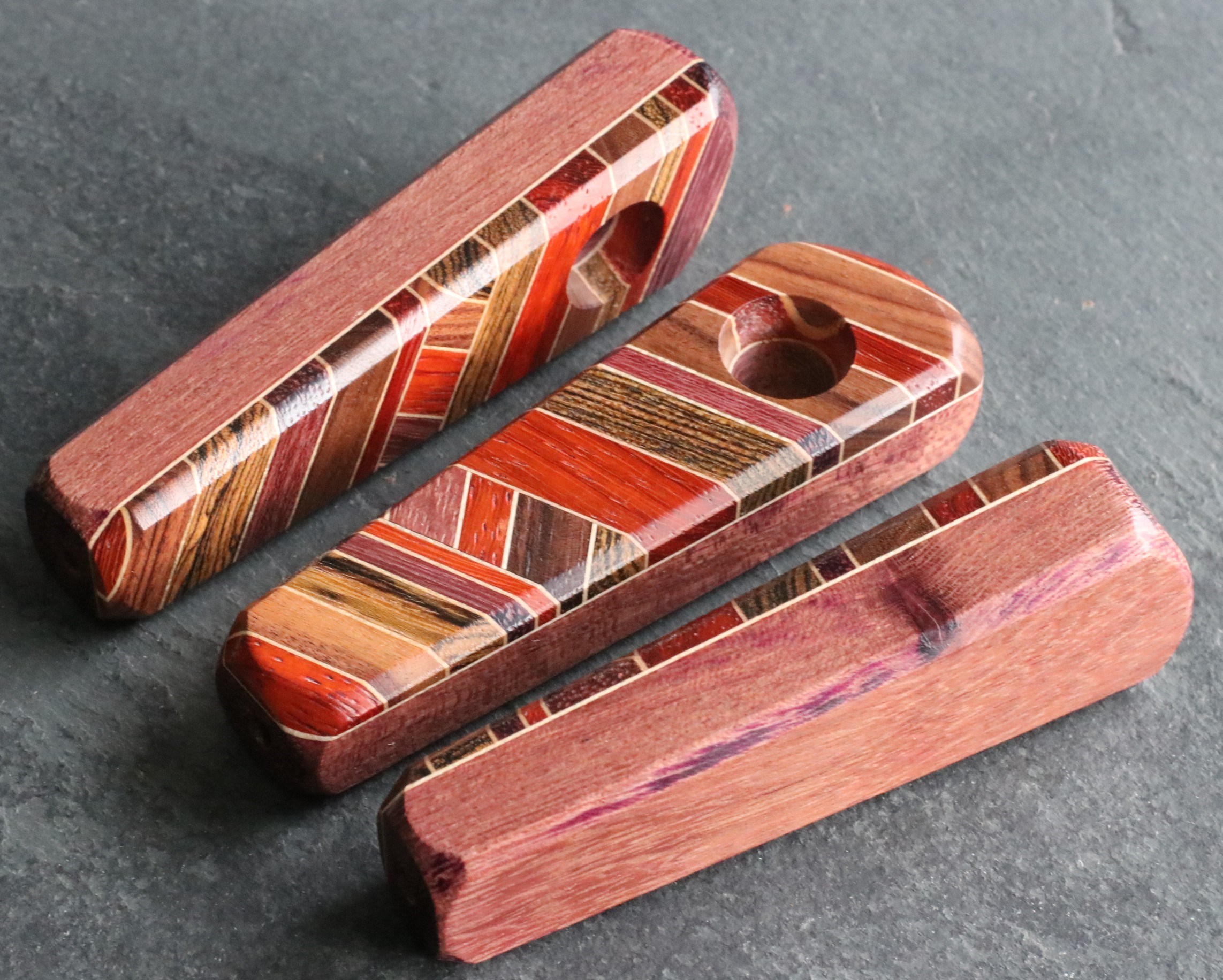 Exotic Wood Pipe-B32-3.75"-American Handcrafted Smoking Pipe - Crafted Wood Smoking Pipes