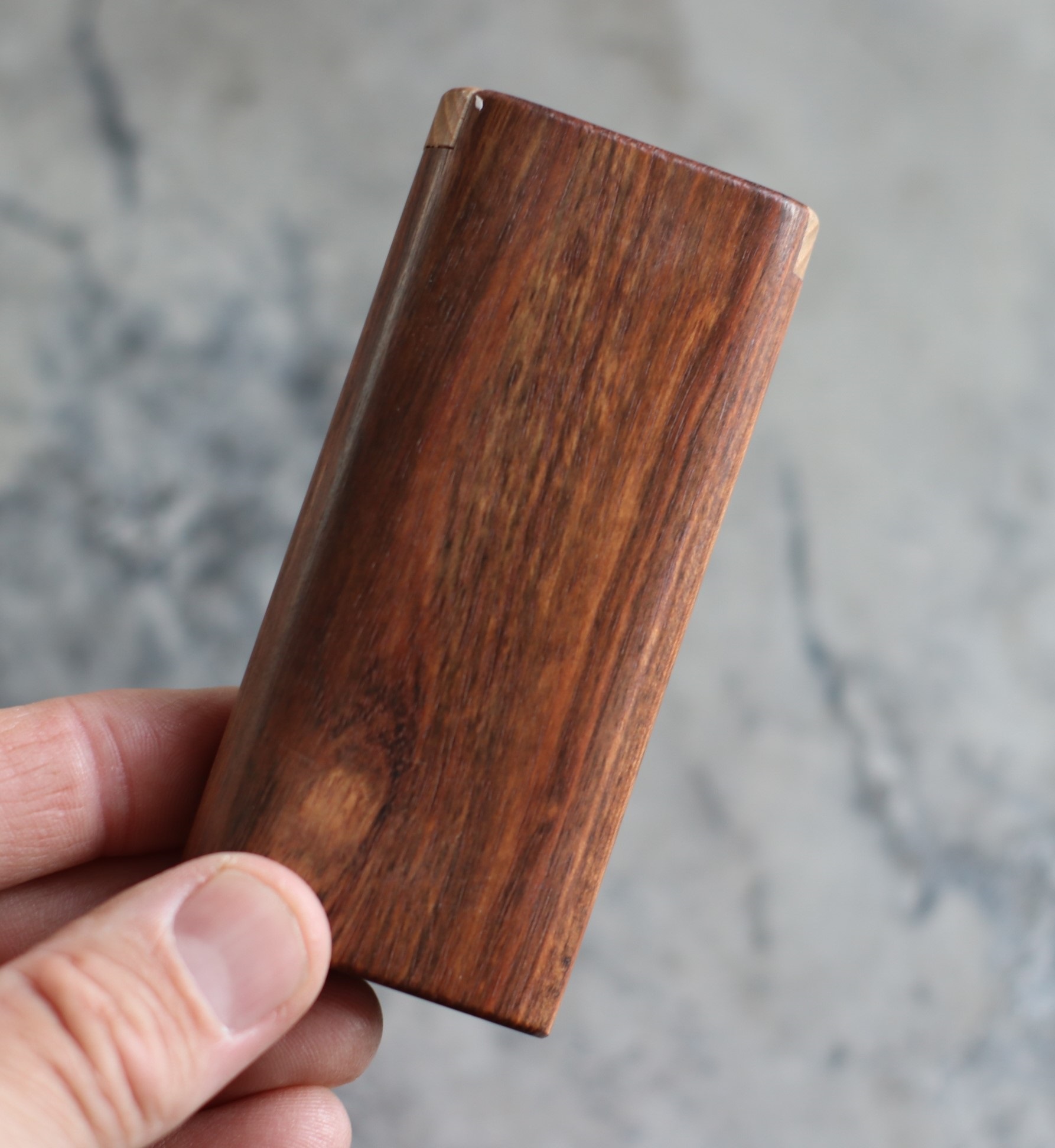 Caribbean Rosewood Dugouts & One Hitter Pipes-Snap Top Lids-American Crafted Stash Box