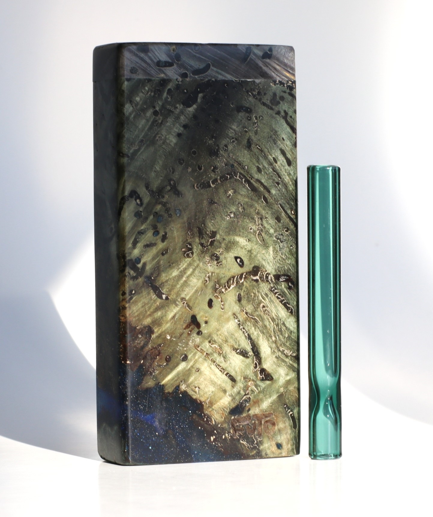 Galaxy Burl Futo Stash Box- Out of this World Wood Dugout- 4" Burled Wood- Best Quality