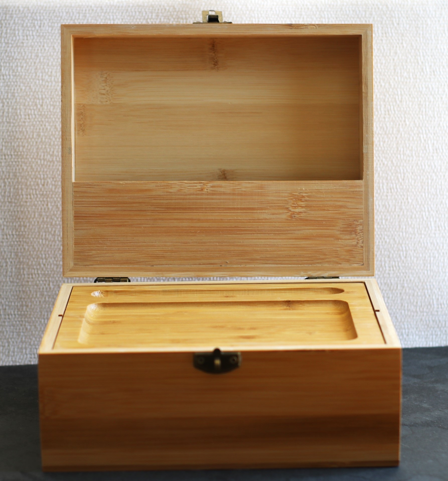 Bamboo Stash Box-Treasure Box-Jewelry Box-Keep Safe-9" x 7" - Bamboo Wood Treasure Box