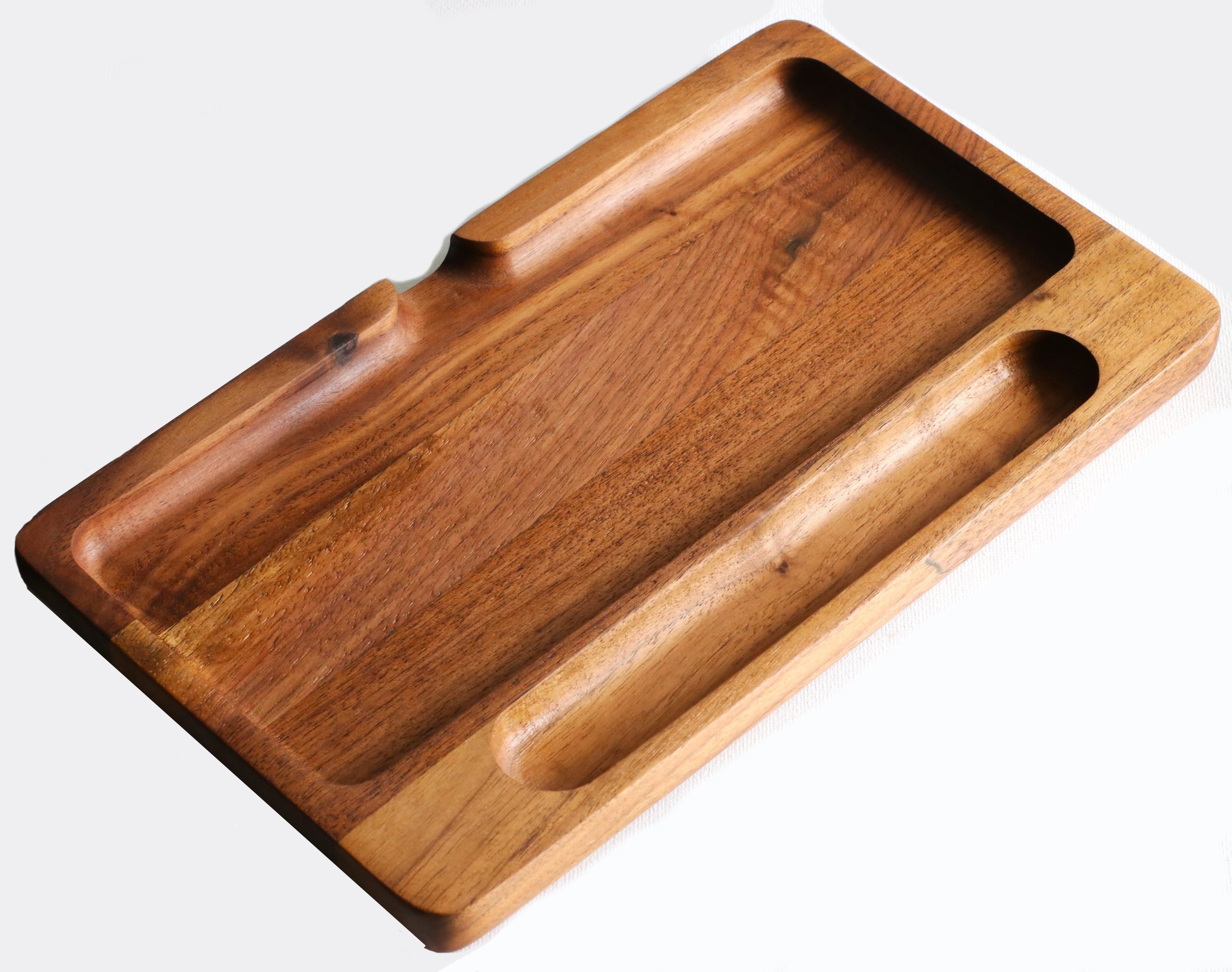 PRO 420 Wood Tray & Herb Grinder-Professional Smoker's Gift - Walnut Wood Rolling Tray