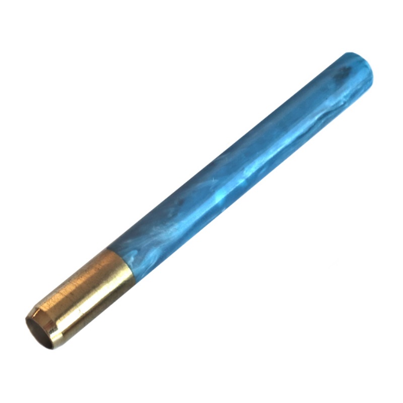 3" Brass One Hitter Pipes-Aqua - 3' Aqua Brass Pipe