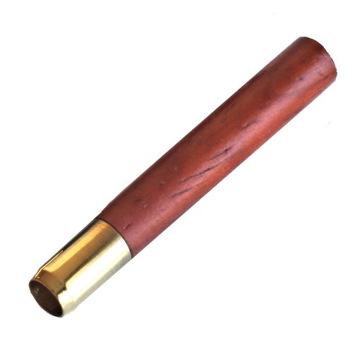 2" Brass One Hitter Pipes - 2' Padauk One Hitter Pipe