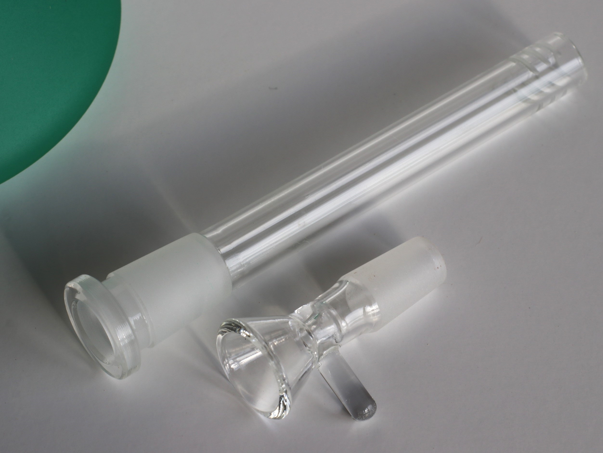 12" GRAV Frosted Glass Bong-Water Pipe-Downstem & Herb Slide-GREEN FIRE Fade Glow in the Dark - Glow in the Dark Water Bong
