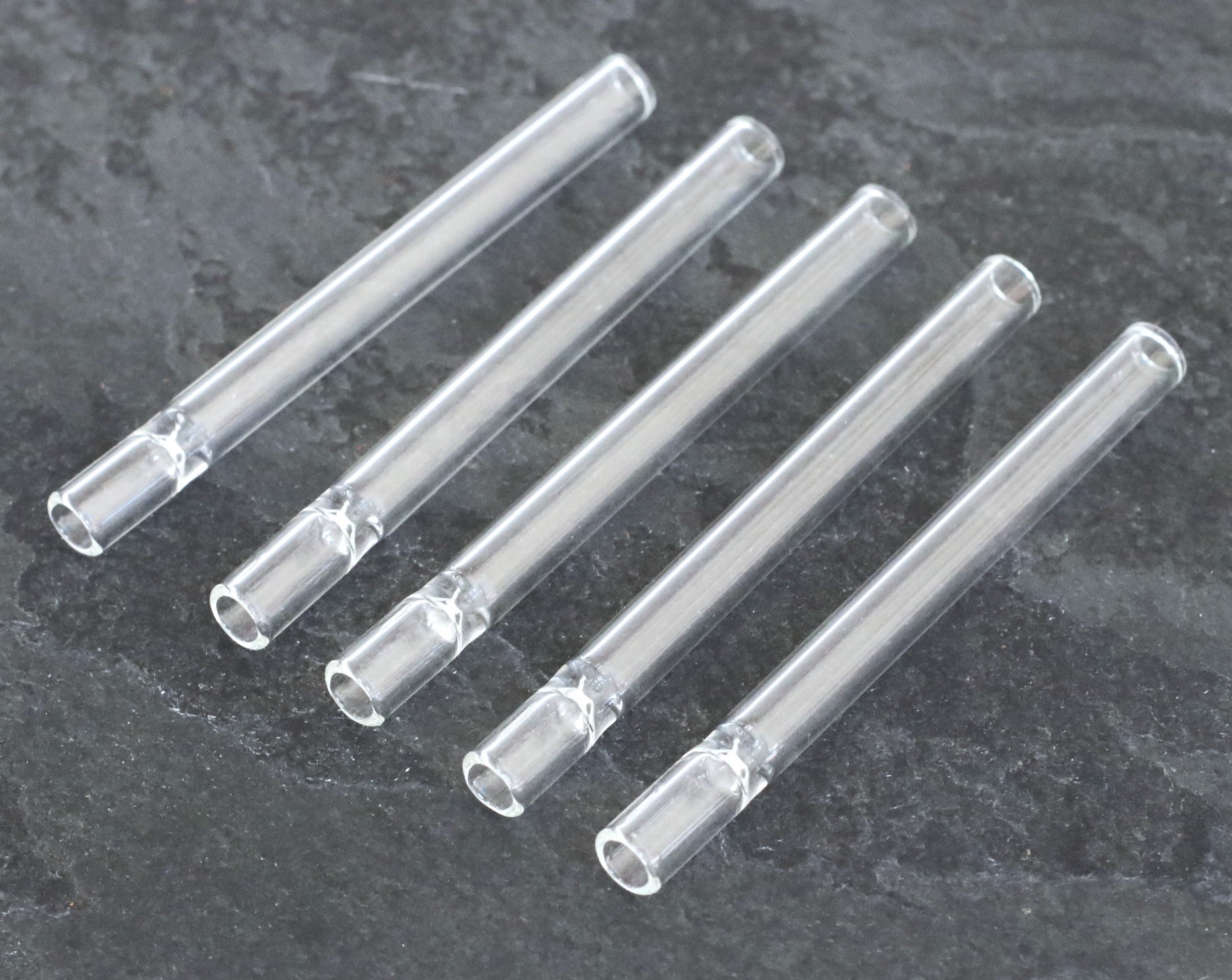 3" Glass One Hitter Pipe-7mm Diameter-Skinny Micro Dose Hitters