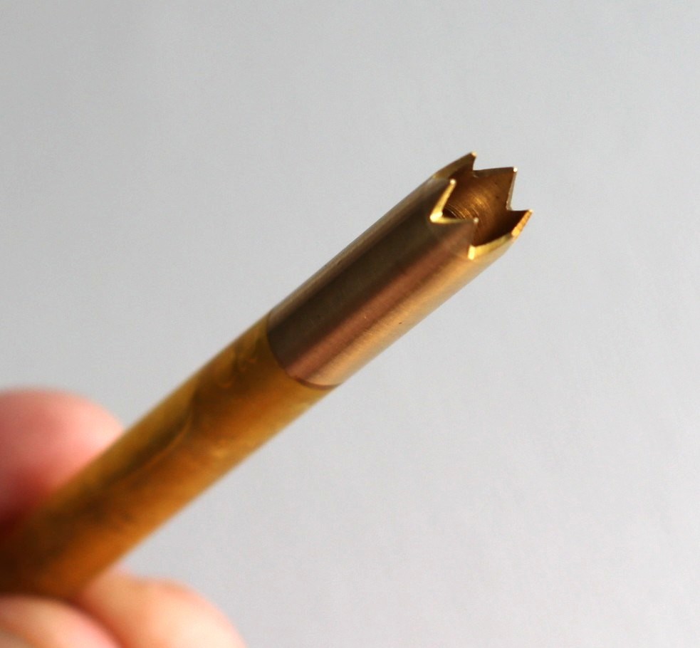 3"Brass Grinder Tip Pipe-Designed for 4" Dugouts-Yellow Resin Heat Cover - Grinder TIp One Hitter Pipe