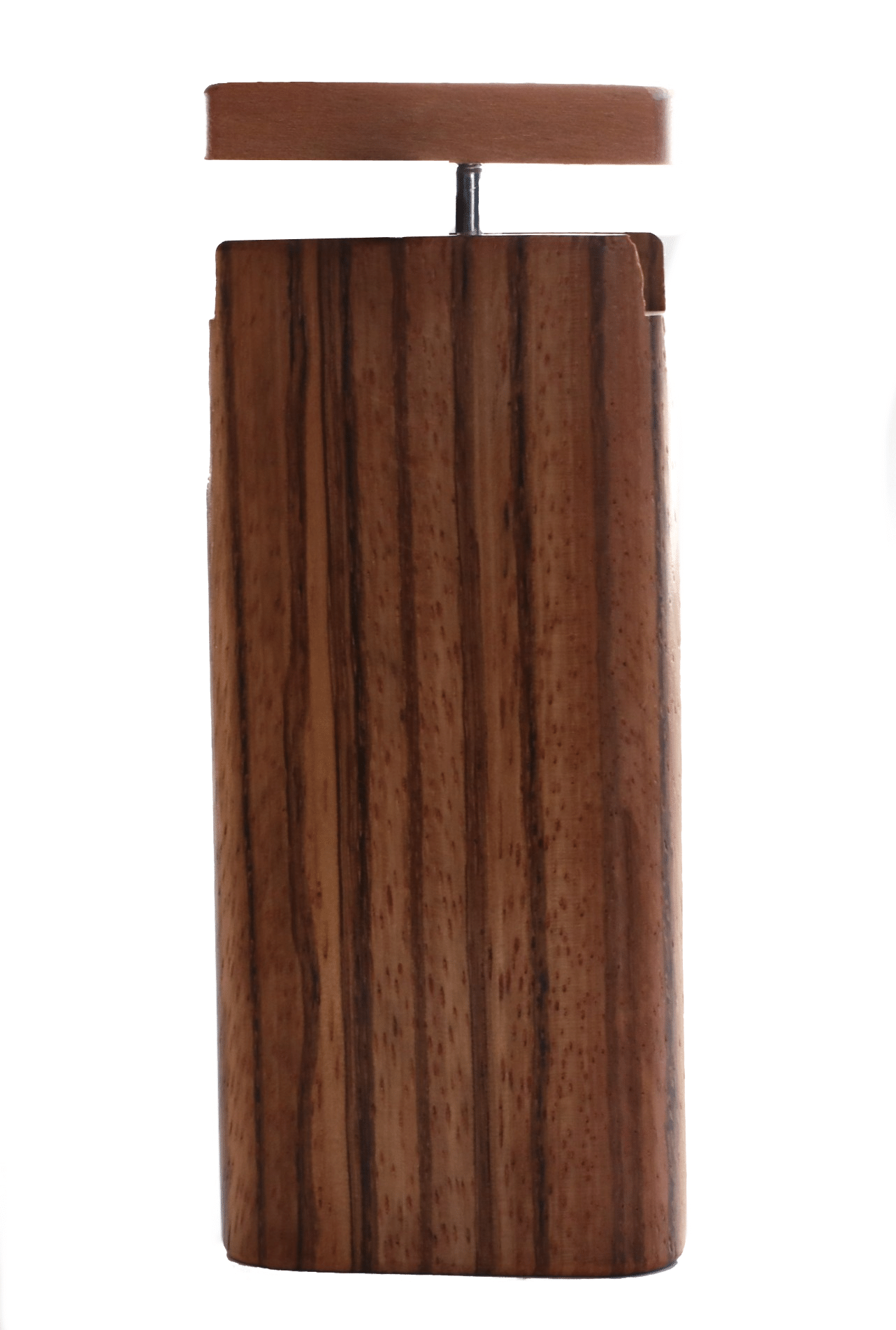 4" Zebra Wood Dugouts & One Hitter Pipe-Snap Top Lids-American Crafted Stash Box