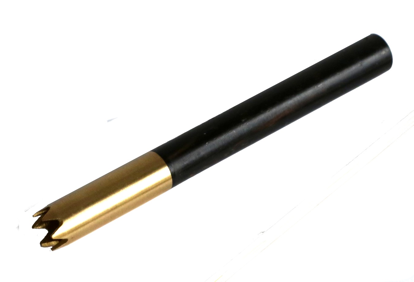 3"Brass Grinder Tip Pipe-Designed for 4" Dugouts-Ebony Wood Heat Cover - Brass Grinder Tip Pipe