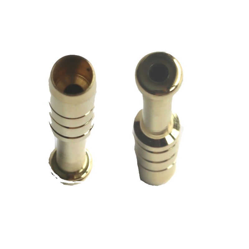 2" Brass Pipe-Ribbed Heat Resistant Brass-Universal fit for 3" dugouts - Brass One Hitter Pipe