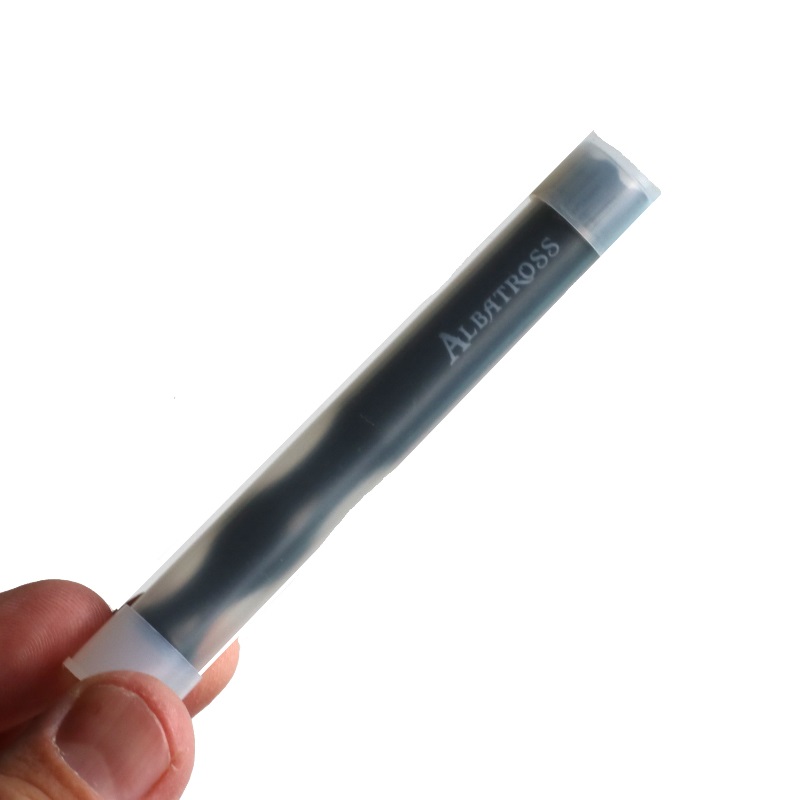 3.5" Black Ceramic Pipe-Albatross-Sturdy Ceramic One Hitter with built in screen - Albatross One hitter pipe