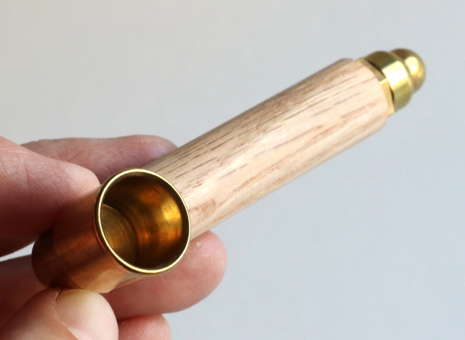 American Hit Squad Wood & Brass Smoking Pipe-American Made-Built to last a lifetime - Brass and Wood Heavy Duty Pipe