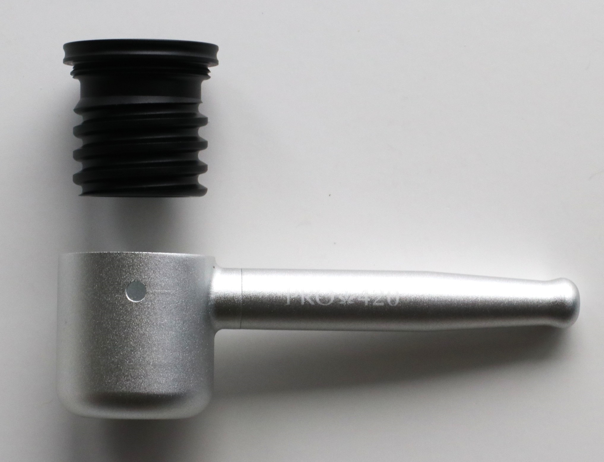 PRO 420 Aluminum Alloy Pipe-Lifetime Use-Large Bowl-4.5" Length-Silver Heavy Duty Smoking Pipe - PRO 420 Aluminum Alloy Pipe