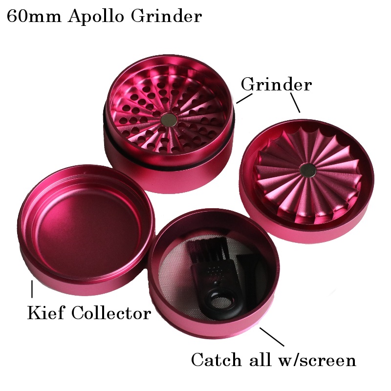 60mm PRO 420 Apollo Grinder-State of the Art Herb Crusher-Pink - Apollo Grinder by PRO 420
