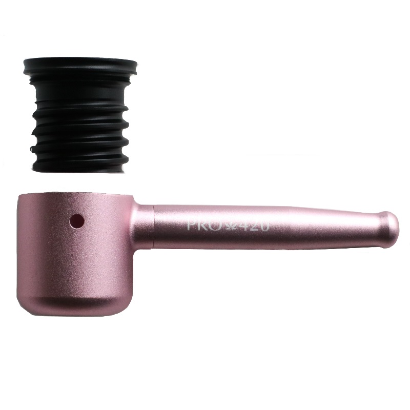 PRO 420 Aluminum Alloy Pipe-Lifetime Use-Large Bowl-4.5" Length-Pink Heavy Duty Smoking Pipe - PRO 420 Aluminum Alloy Pipe