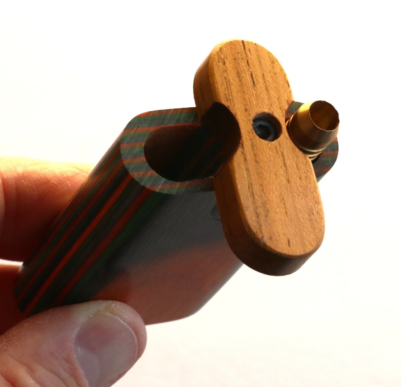 3" Swivel Lid Diamond Wood Dugouts & One Hitter Pipes-Colorful Small Stash Box