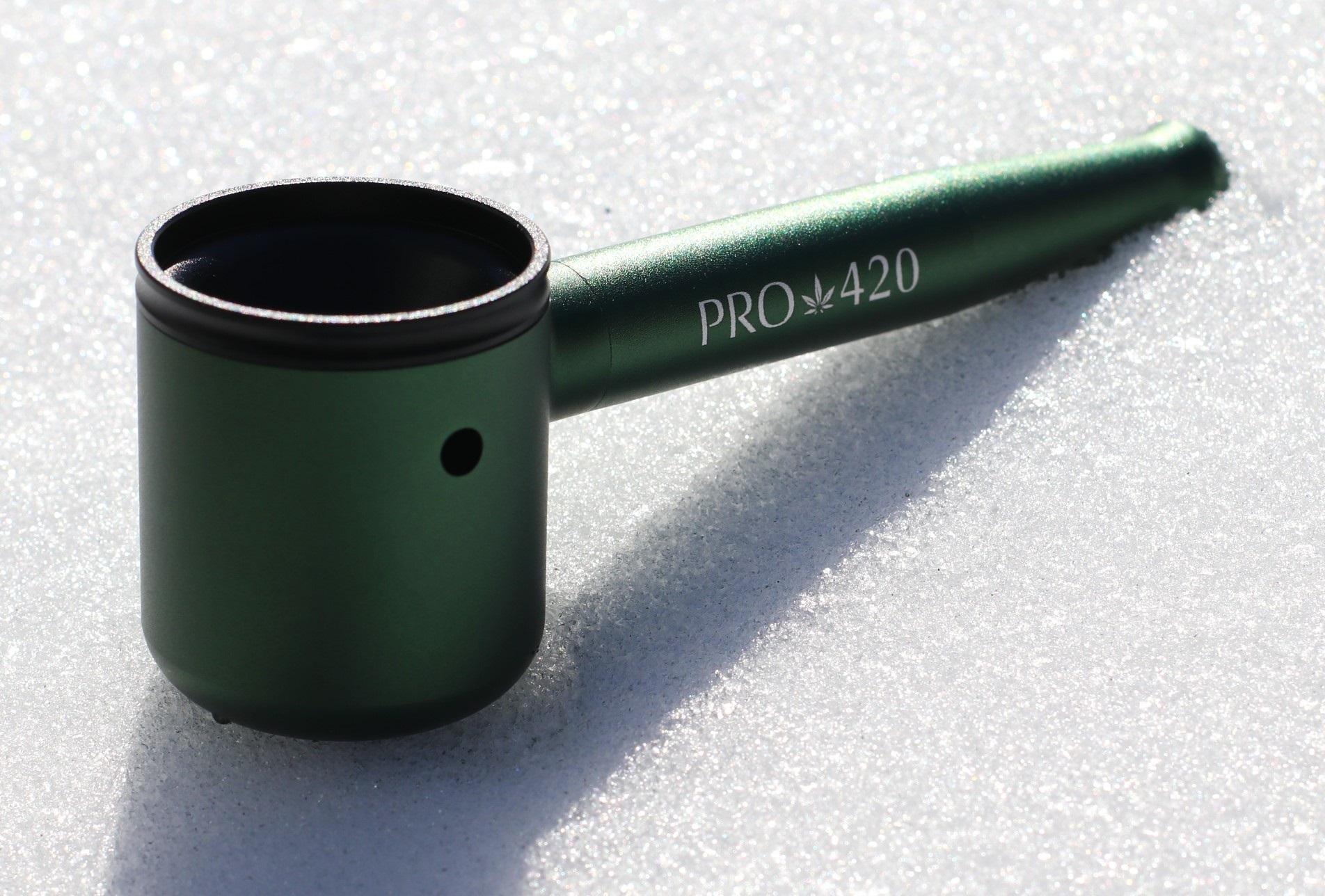 PRO 420 Aluminum Alloy Pipe-Lifetime Use-Large Bowl-4.5" Length-Green Heavy Duty Smoking Pipe