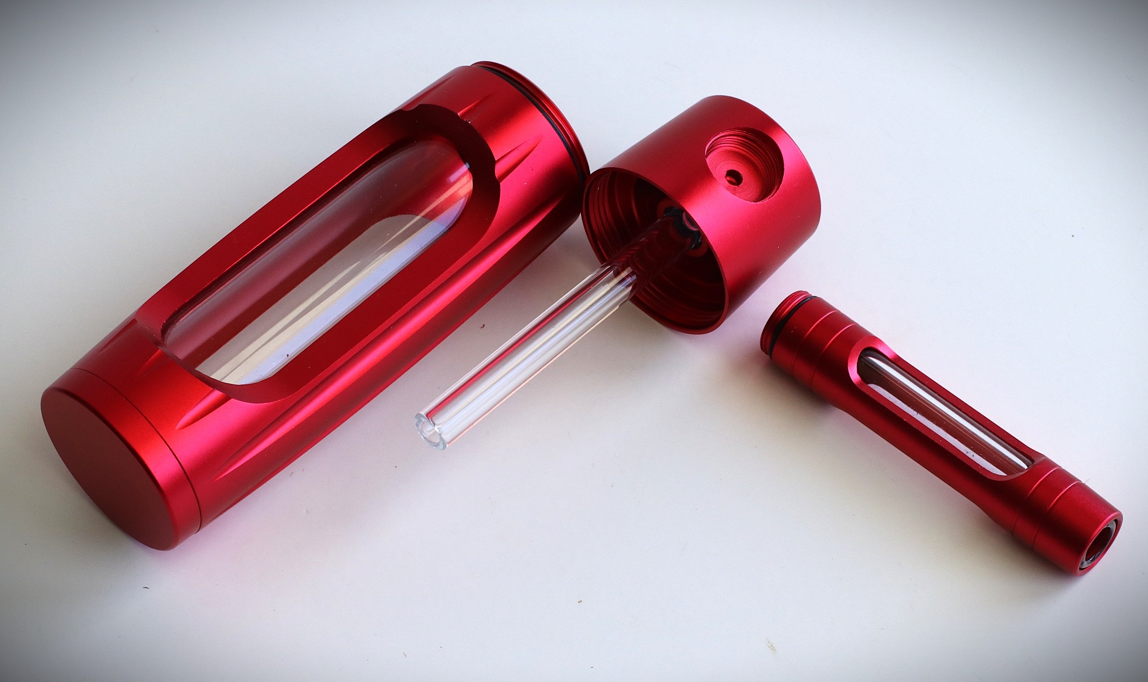 PRO420 Glass & Aluminum 6? Bubbler-Water Pipe-Easy to Clean-Perfect Small Bubbler
