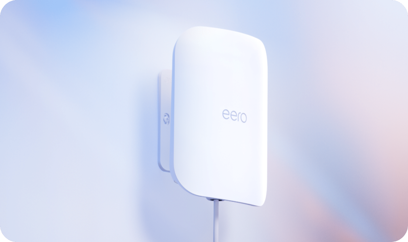 eero Outdoor 7 outdoor Wi-Fi access point mounted outside