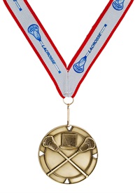 MDL-4 - Crossed Stick Mylar Lacrosse Medal ***AS LOW AS $2.90***